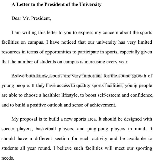 2012年12月英语四级作文:写给校长的信 2013