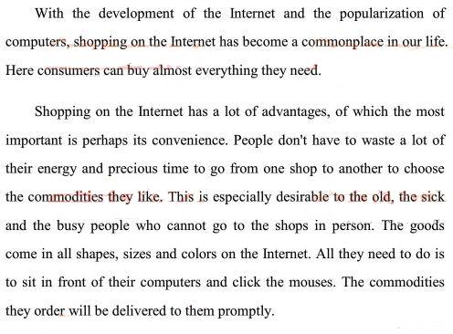 2012年12月英语四级冲刺必备预测作文:网络购