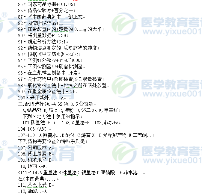 2013执业药师考试试题药学专业知识(一)2(网友