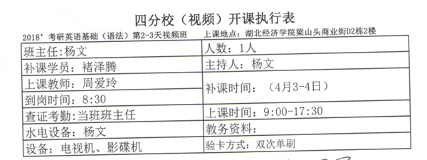 湖经:2018考研英语基础语法视频班4月3-4日开