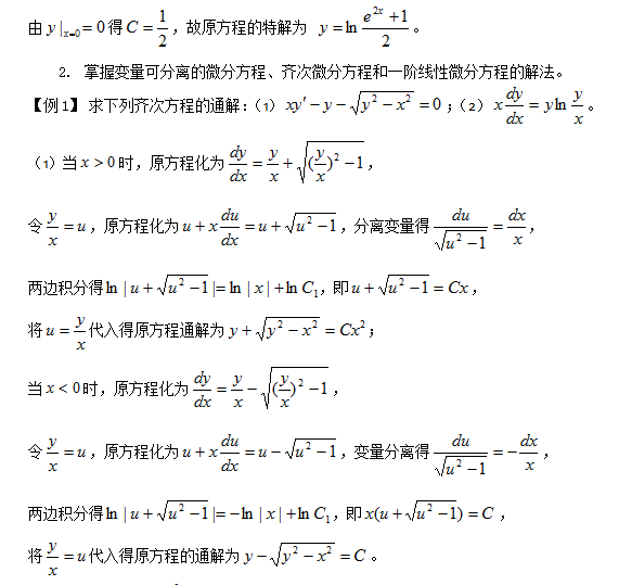 2018考研数学复习：微分方程复习要点及题目举例(一)
