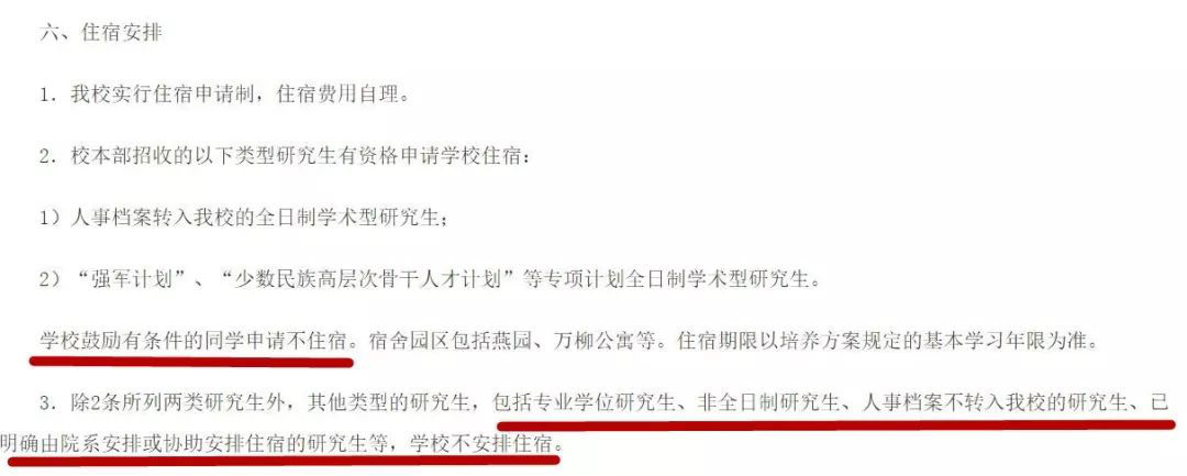 研究生宿舍,研究生住宿