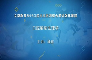 2019口腔执业医师—口腔解剖生理学试听课7